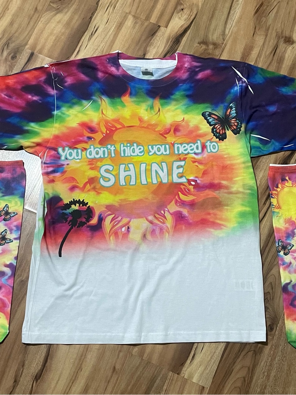 Retro Vapor Apparel UPF 50+ Sun Protection Graphic T-Shirt & Socks Set Sz XL
